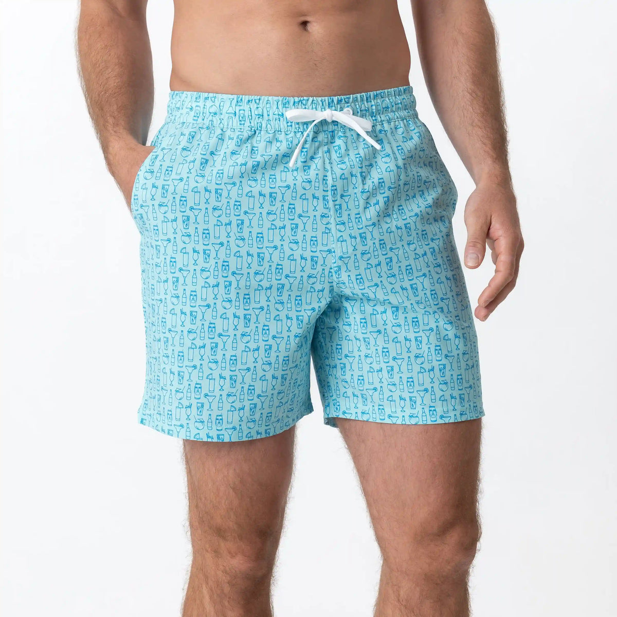 Medley Swim Trunk | The Tiki Time - Antigua Green/Birdie Blue