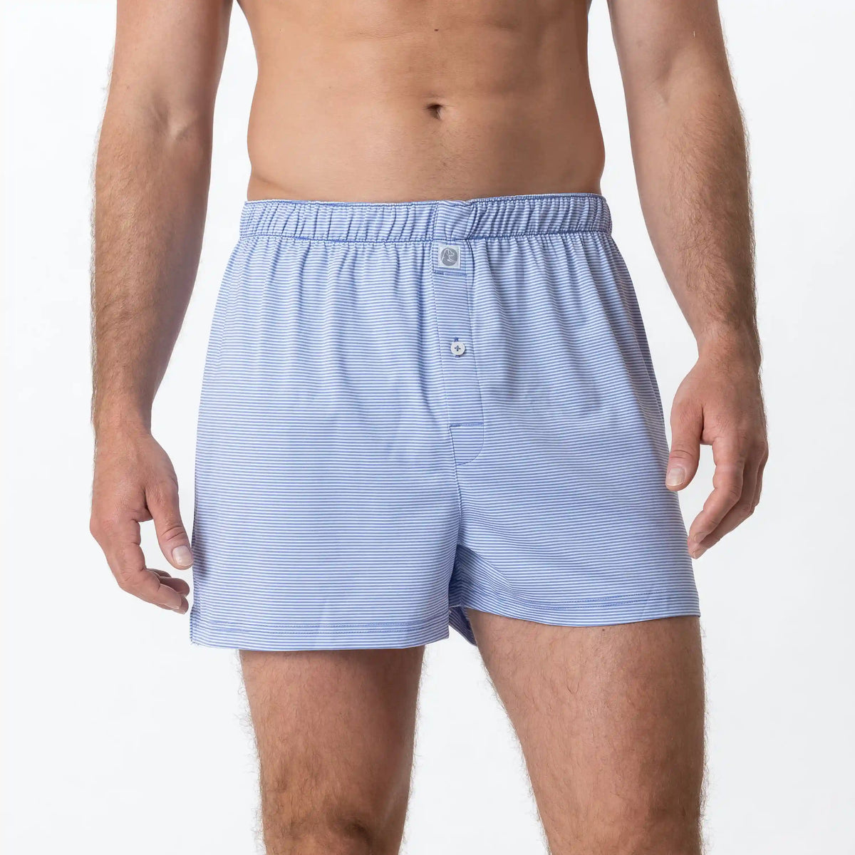 Breeze Performance Boxer | The Crispy Stripe - Lavender Blue/White