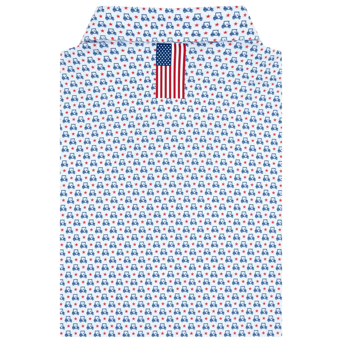 The Stars & Carts | Performance Polo | The Stars & Carts - White/Short Stop Blue - USA