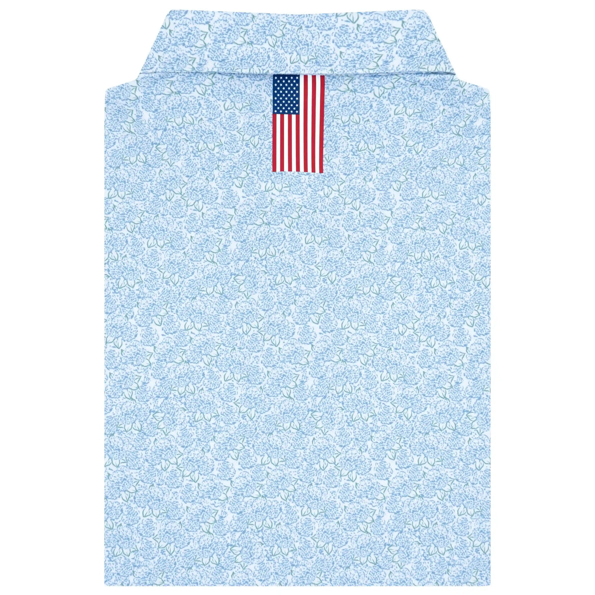 The Blooming Hydrangea | Performance Polo | The Blooming Hydrangea - White/Lake Blue - USA