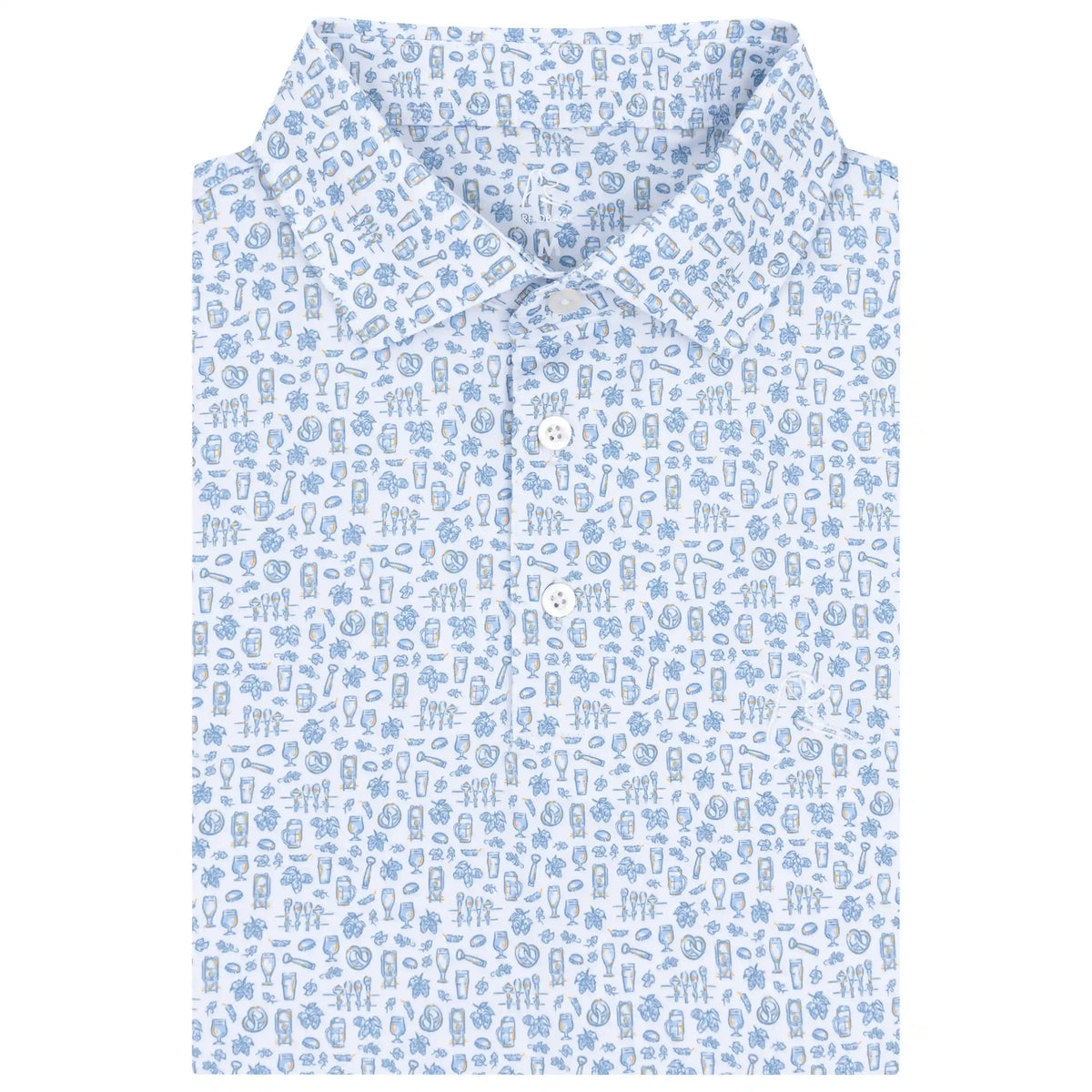 The Biergarten | Performance Polo | The Biergarten - White/Potomac Blue