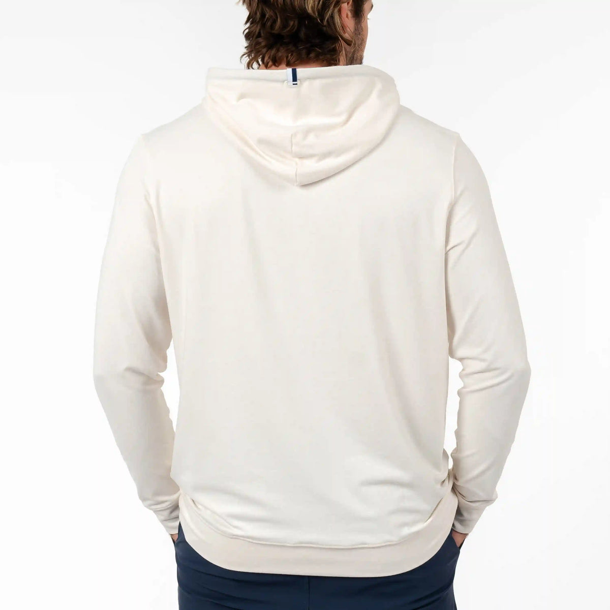 Hesi Performance Hoodie | Heather - Ivory/Parchment White - FLAG 1 RED