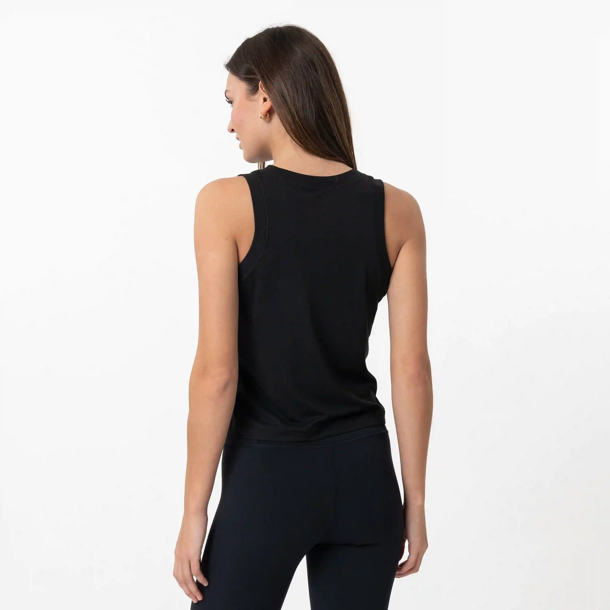 Drift Performance Crop Tank | Solid - Midnight Black