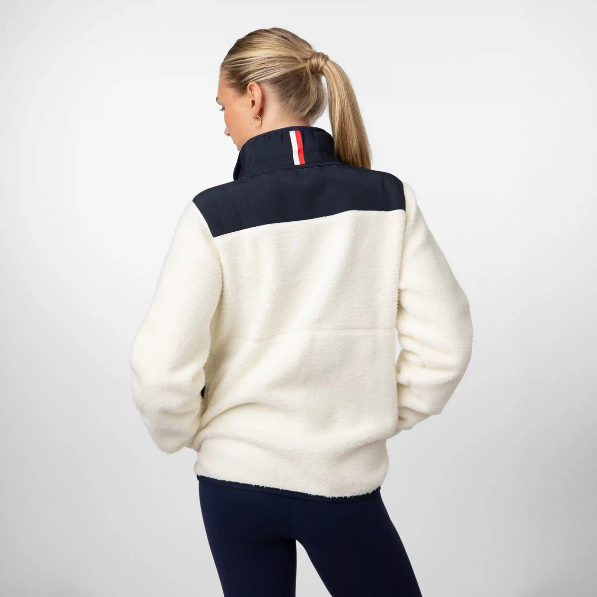 Summit Crest Full-Zip Jacket | Solid - Ivory - Fleet Navy (Women's)