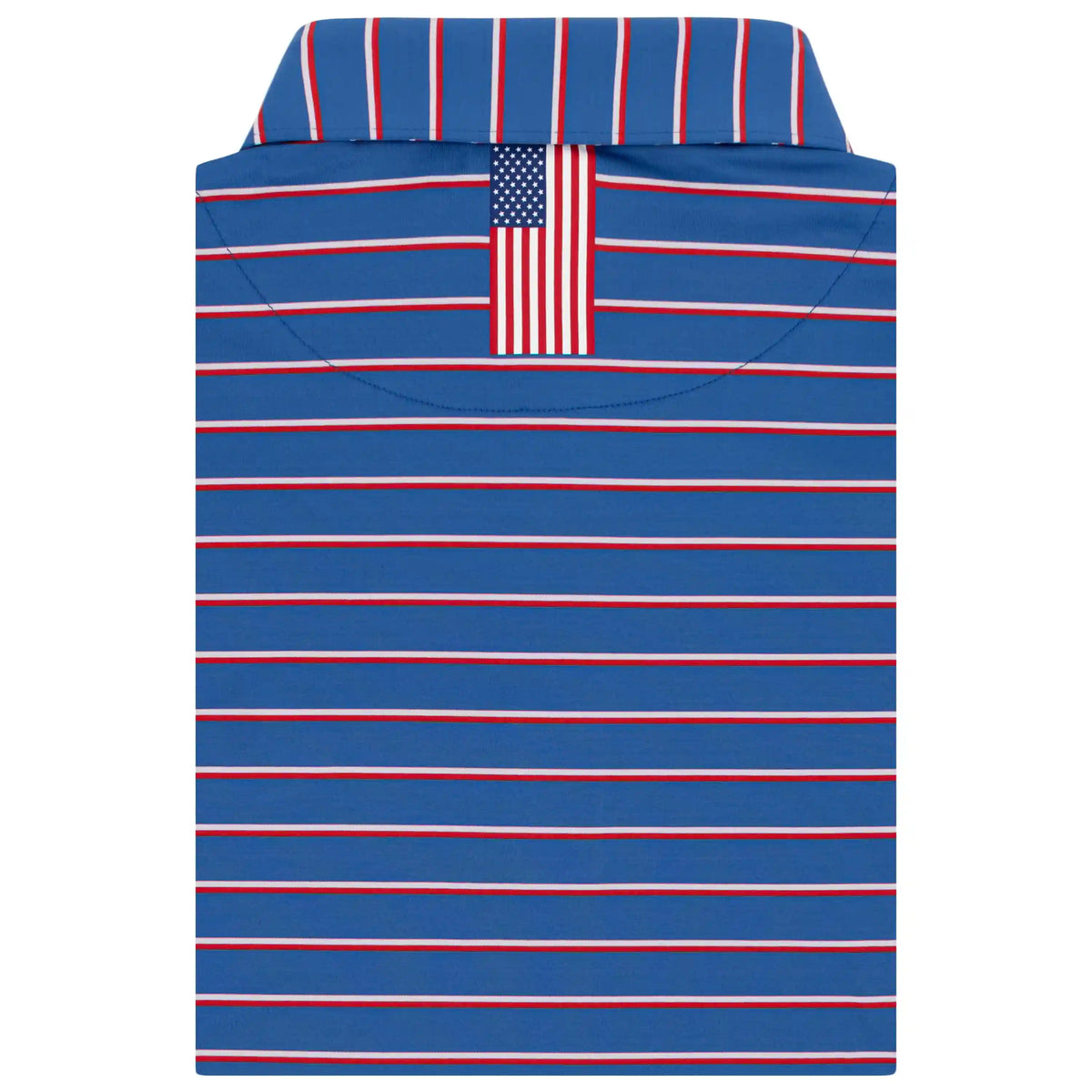 The Old Glory Stripe | Performance Polo | The Old Glory Stripe - Short Stop Blue/Classic Red/White - USA