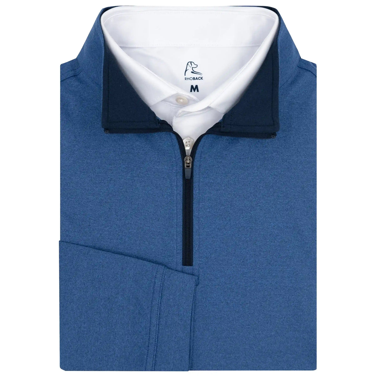Heather Performance Q-Zip | Heather - Shoal Blue/Bunker Blue