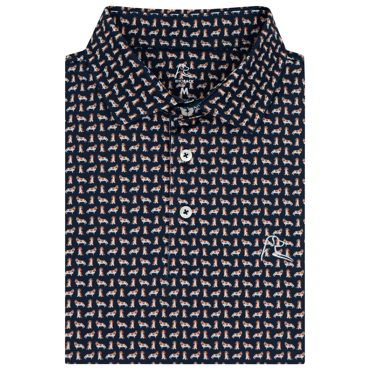 The King Charles Spaniel | Performance Polo | The King Charles Spaniel - Fleet Navy/Monarch Orange