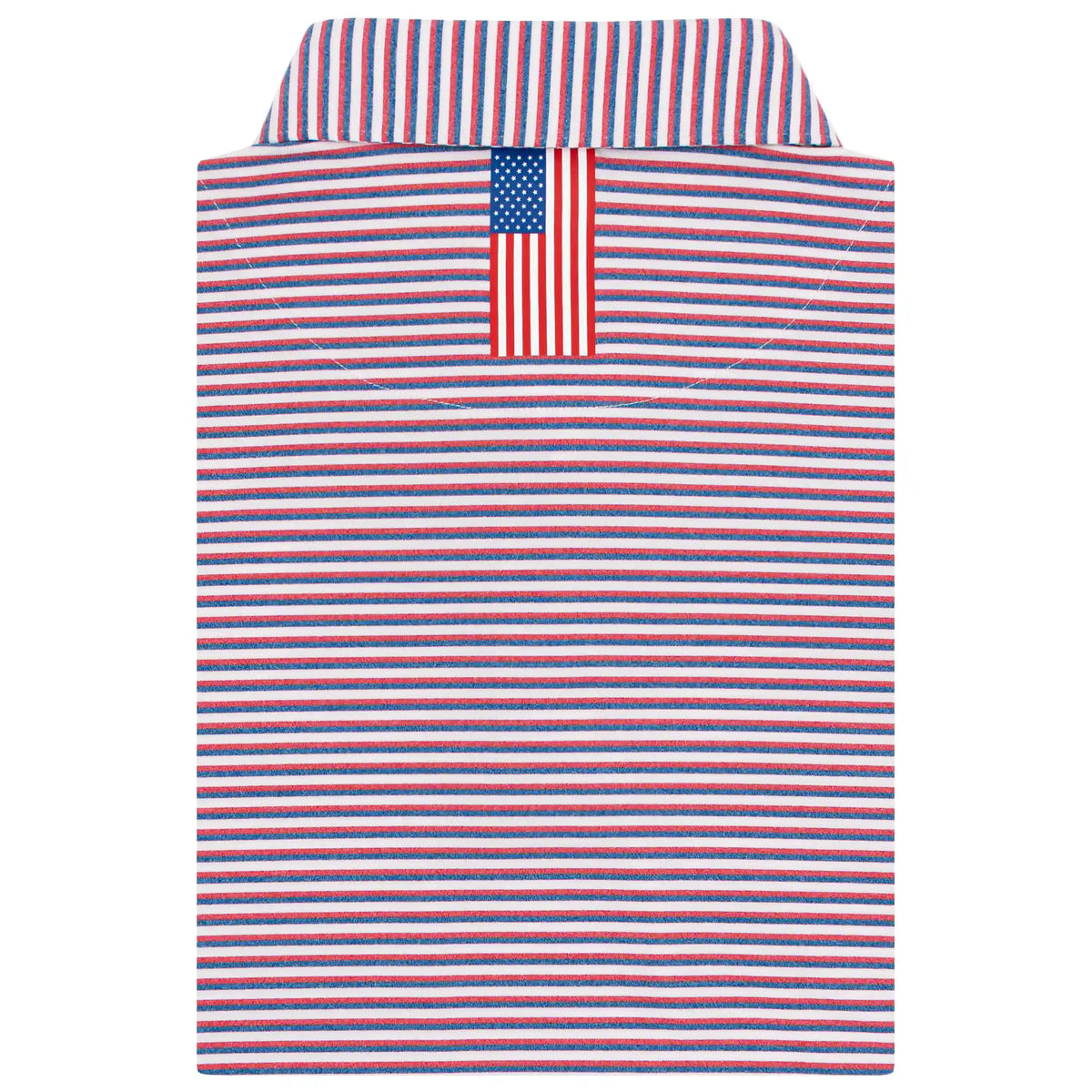 The Spacious Skies Heather Stripe | Performance Polo | The Spacious Skies Heather Stripe - Classic Red/Ocean Blue/White