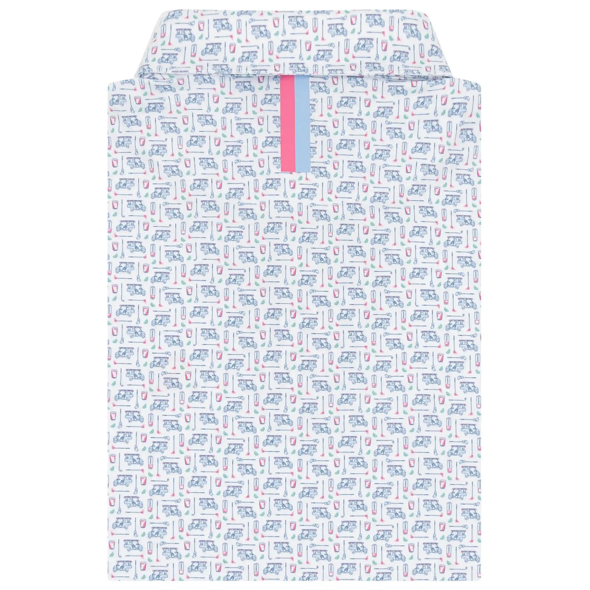 The Bev Cart 2.0 | Performance Polo | The Bev Cart 2.0 - White/Short Stop Blue