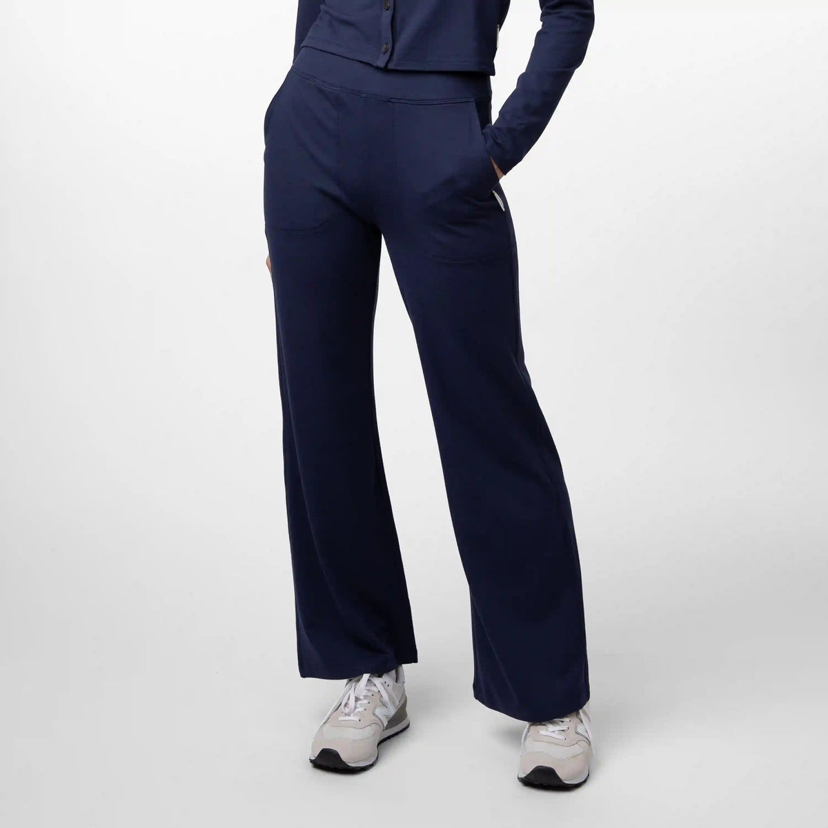 Tempo Wide-Leg Pant | Solid - Fleet Navy
