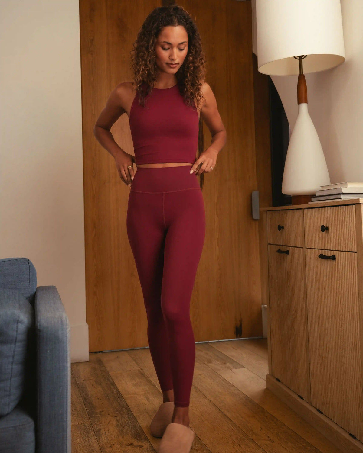 Vista High-Rise Legging | Solid - Merlot