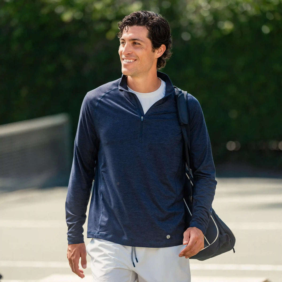 Tailwind Performance Q-Zip | Heather - Fleet Navy/Nightshade