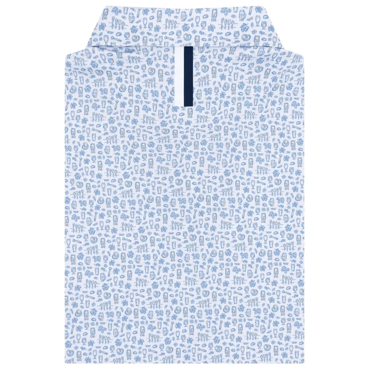 The Biergarten | Performance Polo | The Biergarten - White/Potomac Blue