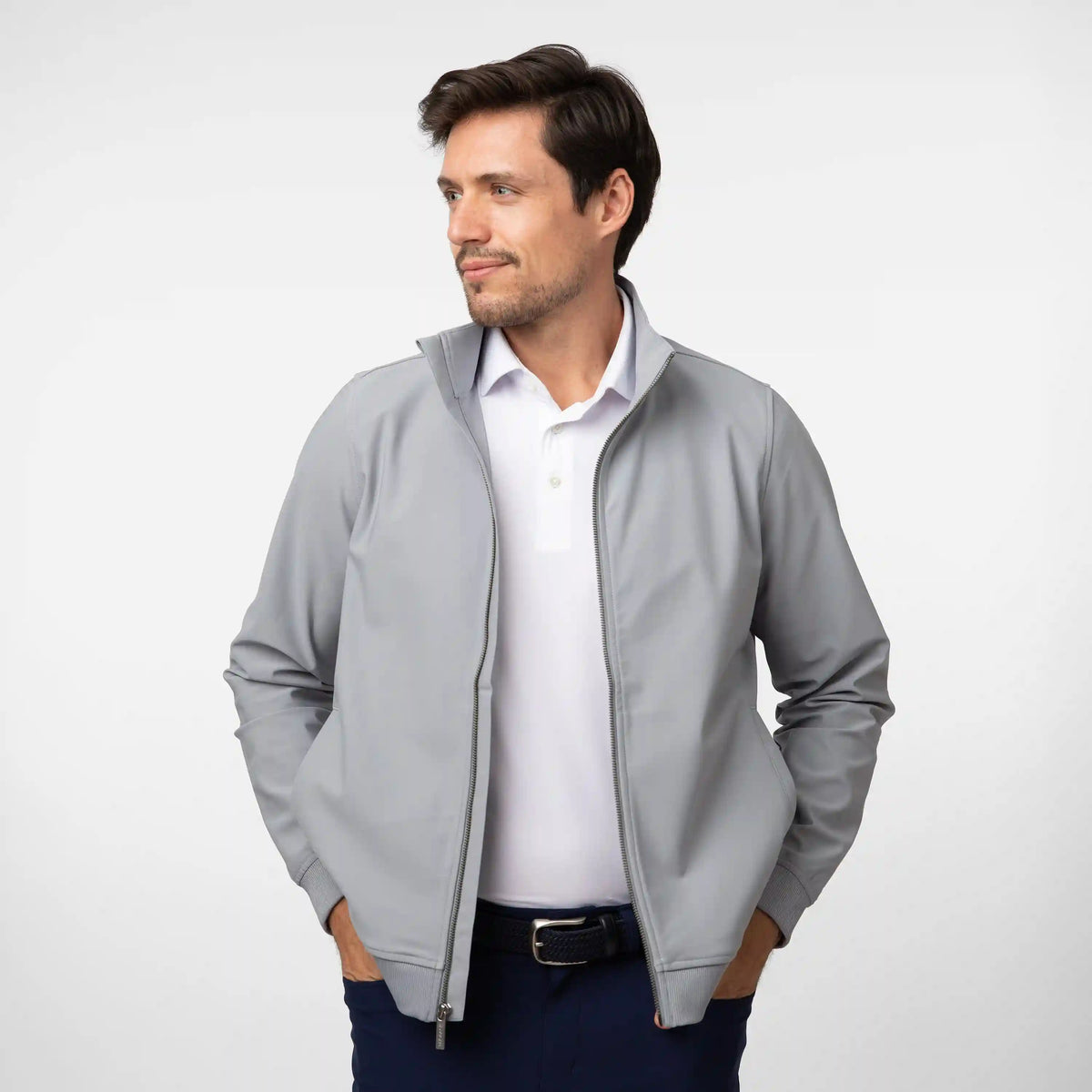 Delta Bomber Jacket | Solid - Stainless Steel