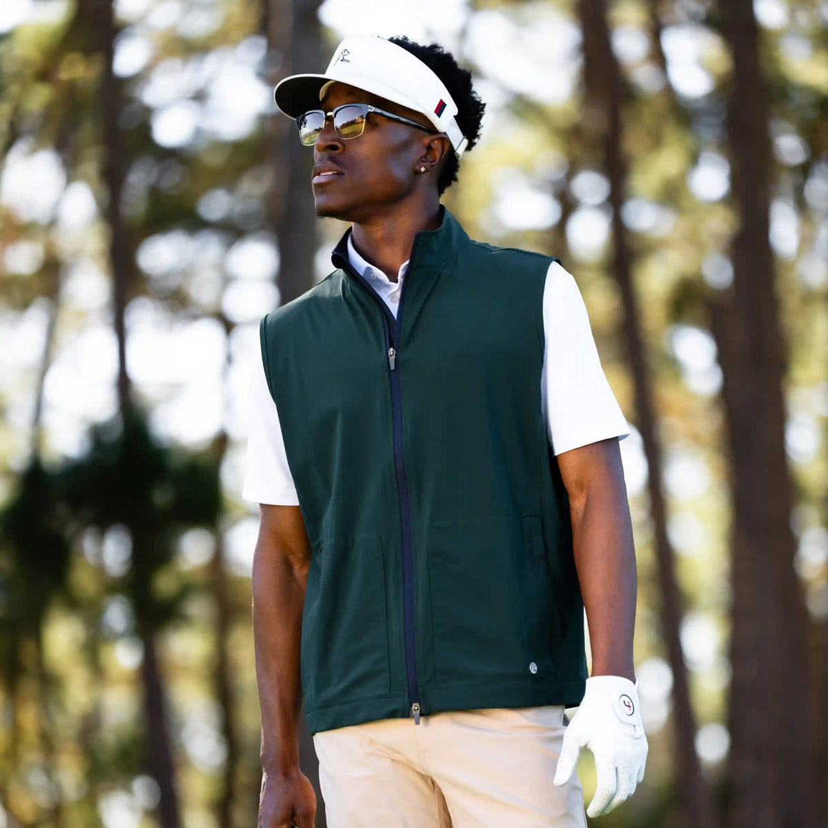 Brookline Lightweight Vest | Solid - Ponderosa Green/Fleet Navy