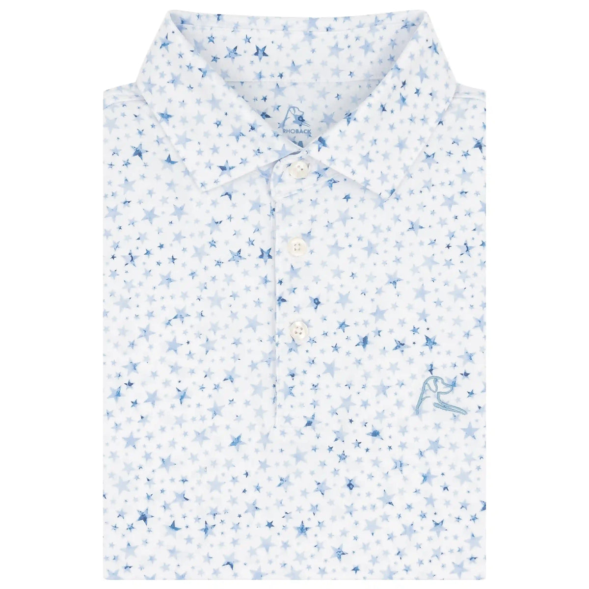 The North Star | Performance Polo | The North Star - White/Baby Blue