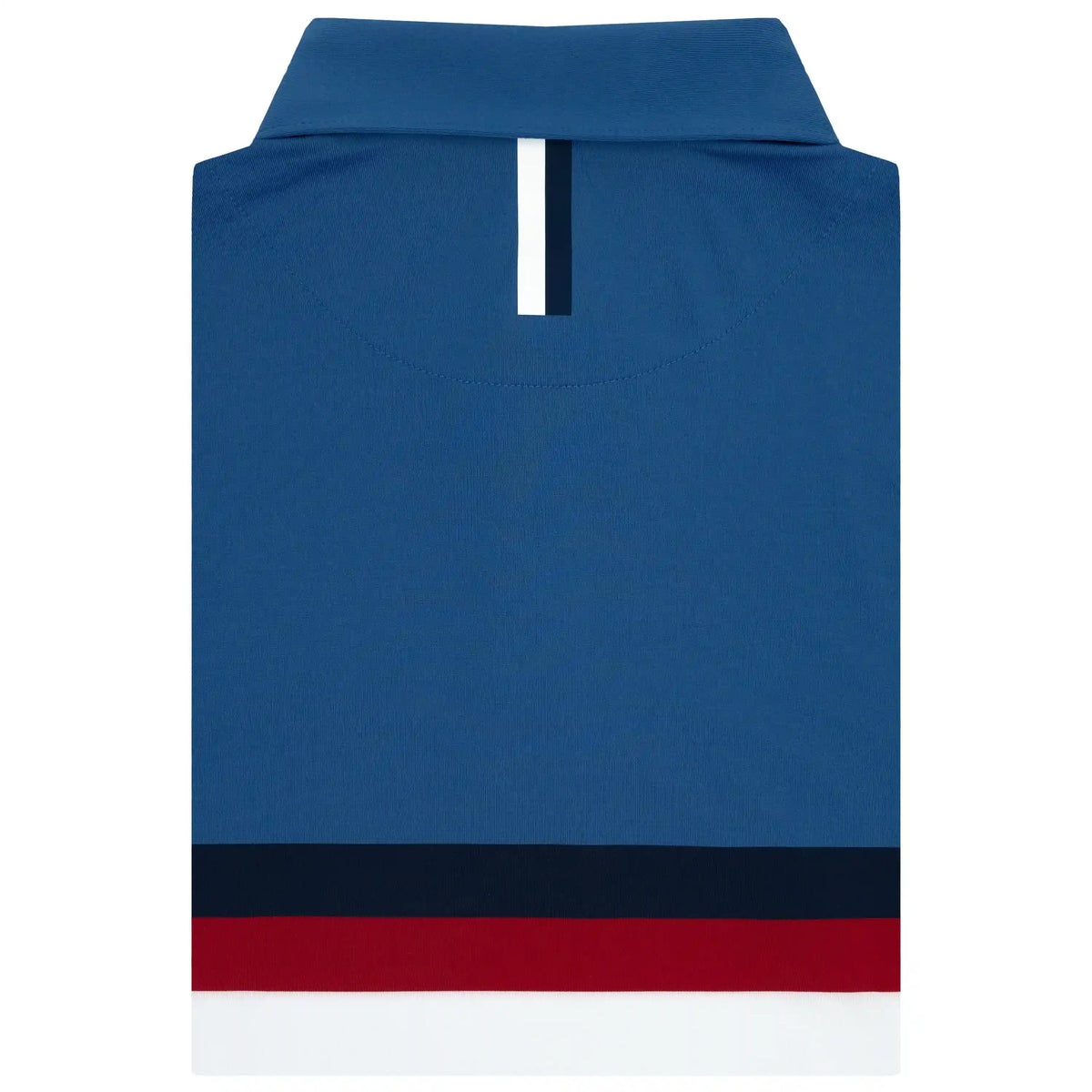 The Highland Block | Performance Polo | The Highland Block - White/Short Stop Blue/Fleet Navy