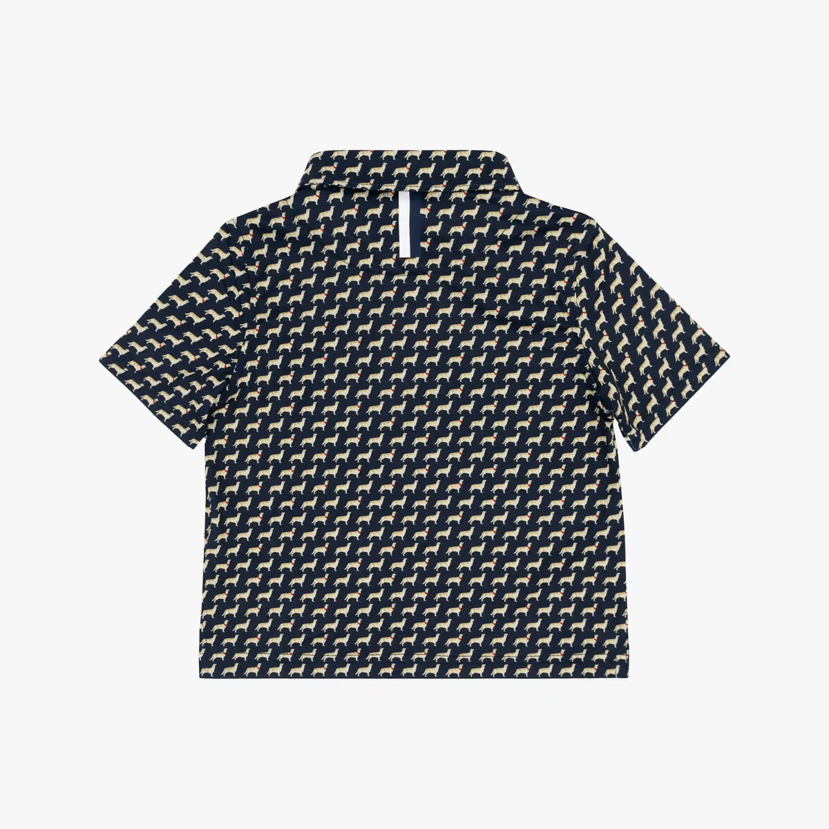 The Lil' Golden Retriever | Performance Polo | The Golden Retriever - Fleet Navy/Autumn Gold