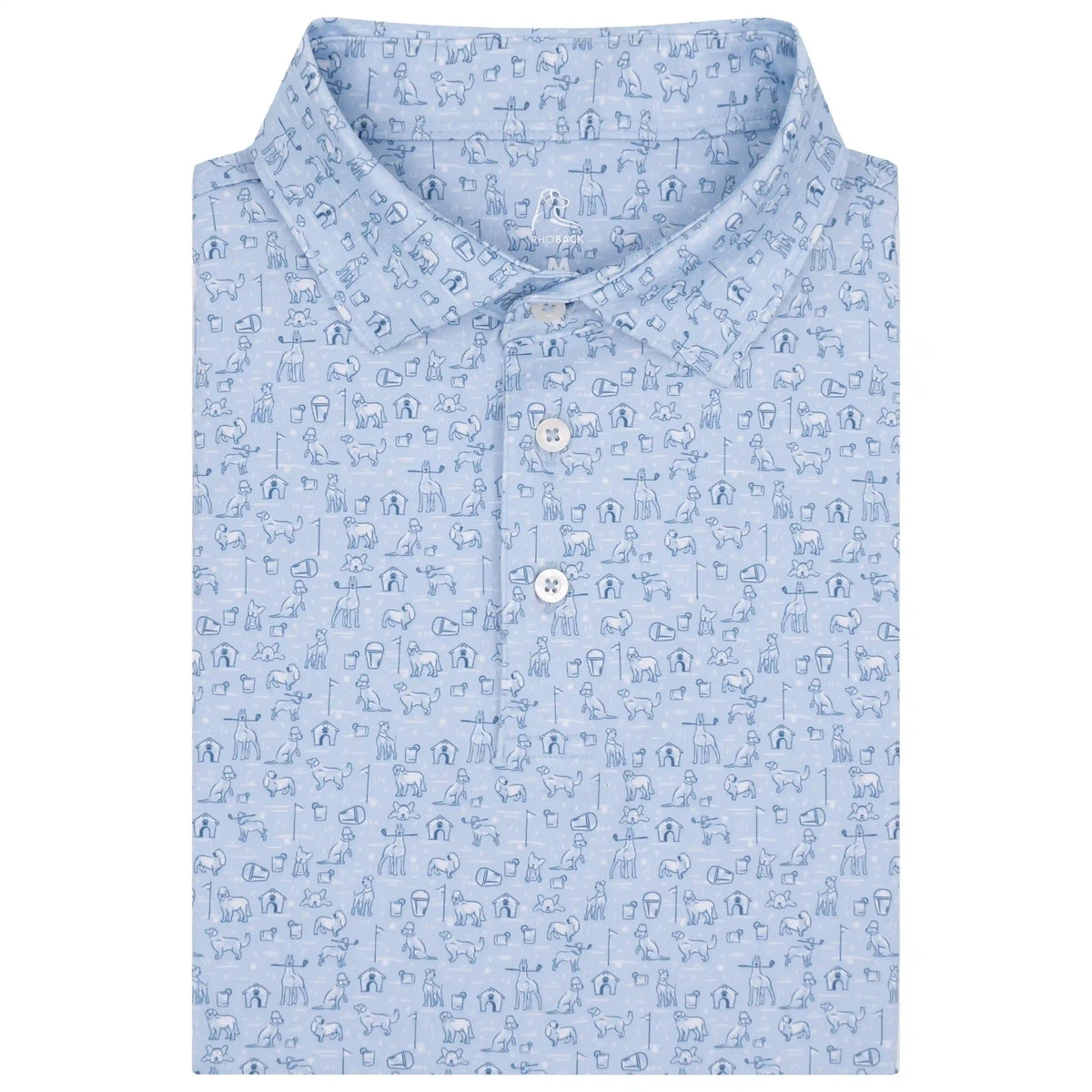 The Man's Best Caddy | Performance Polo | The Man's Best Caddy - Baby Blue/Short Stop Blue