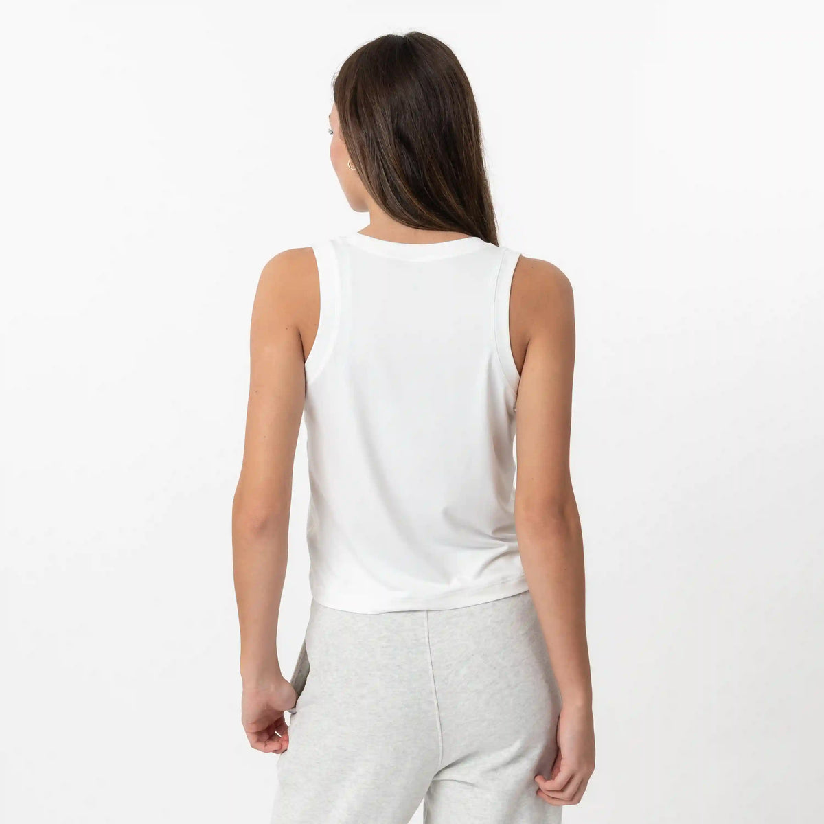 Drift Performance Crop Tank | Solid - White