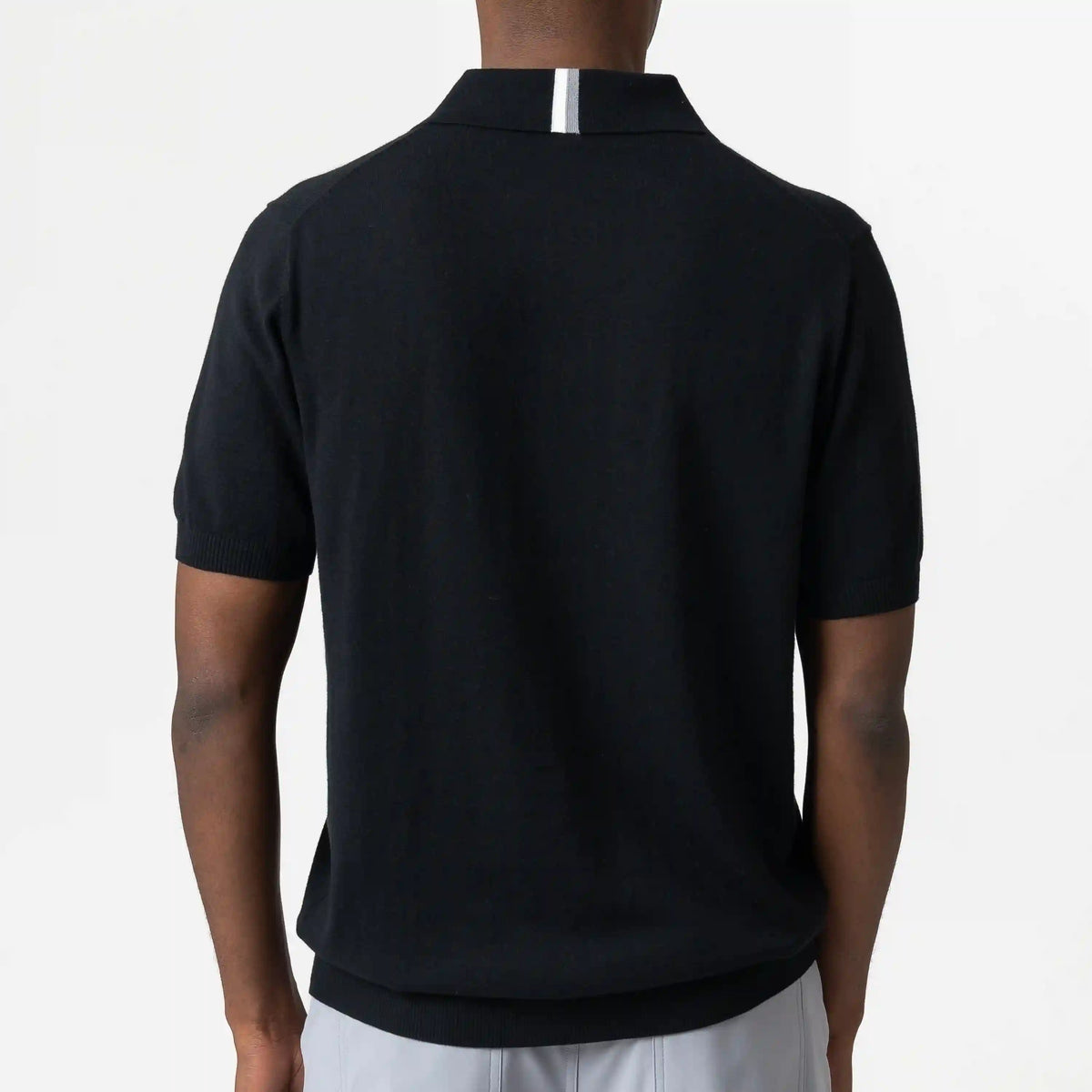 Harbor Stretch Sweater Polo | Solid - Midnight Black