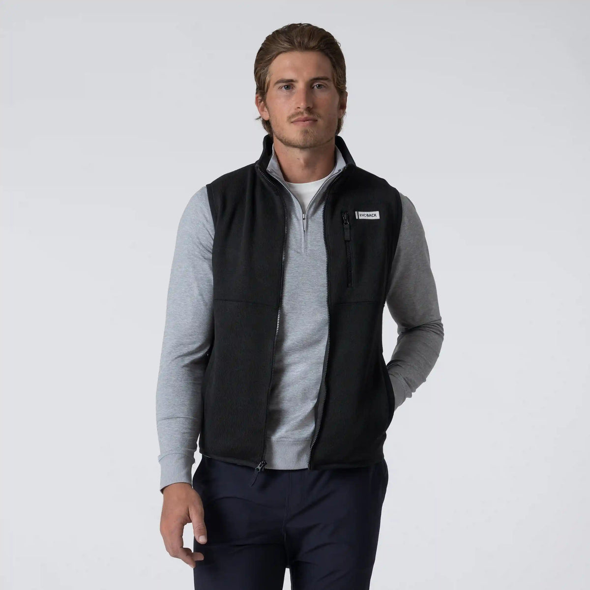 Peak Sweater Fleece Vest | Solid - Midnight Black
