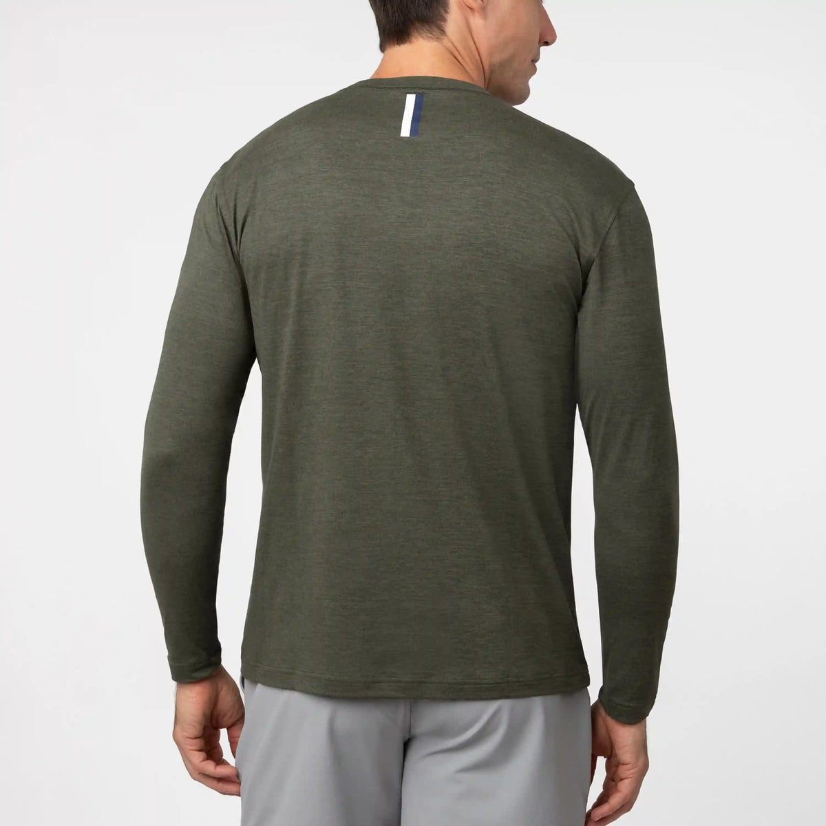 Tailwind Performance Long Sleeve Tee | Heather - Dark Olive/Dark Olive