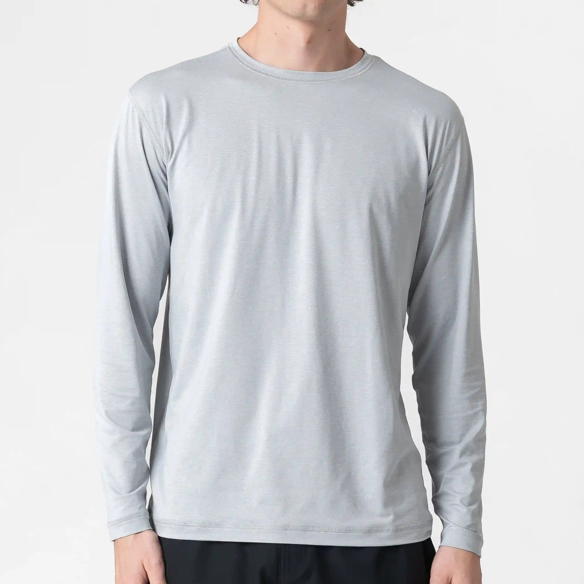 Blitz Tech Long Sleeve Tee | Heather - Stainless Steel/Stratus Grey