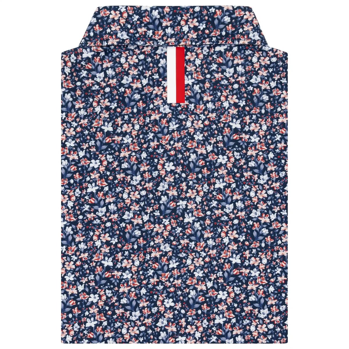 The All American Floral | Performance Polo | The All American Floral - Fleet Navy/Flag Red