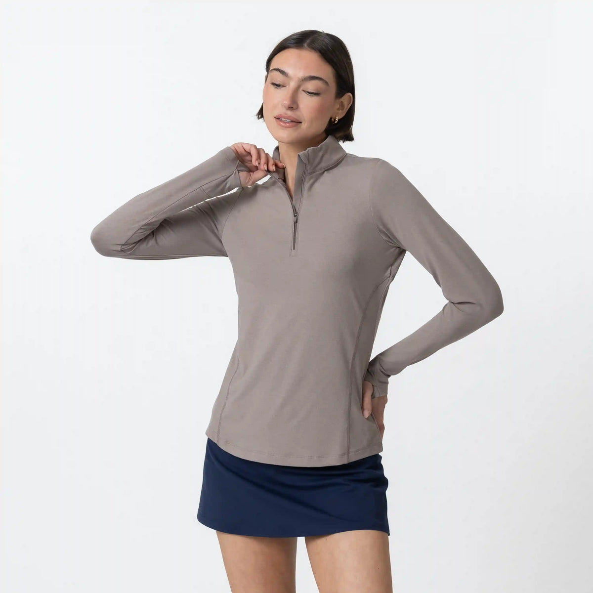 Heather Performance Q-Zip | Heather - Greyhawk/Greyhawk