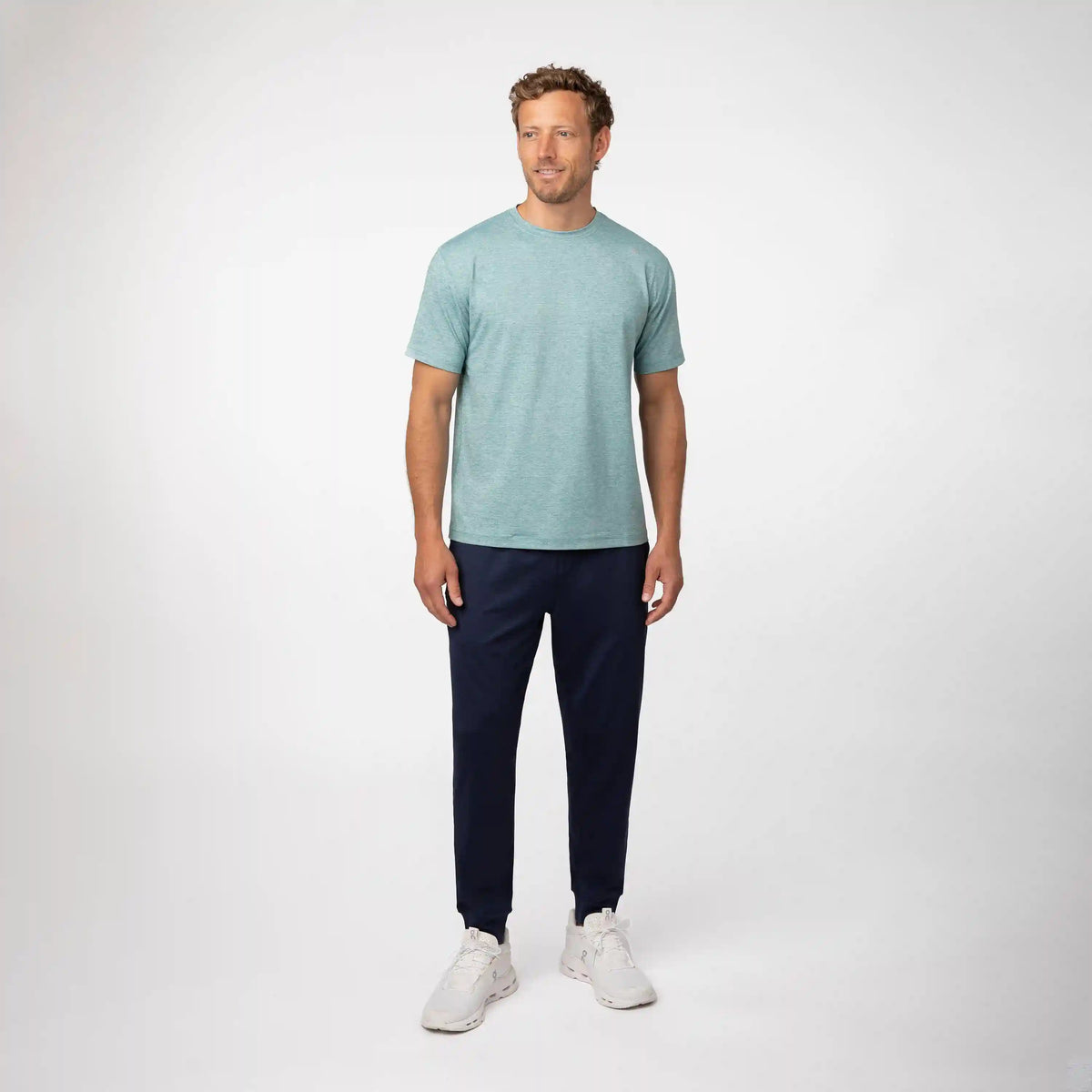 Blitz Tech Tee 2.0 | Heather - Bullfrog Green/White