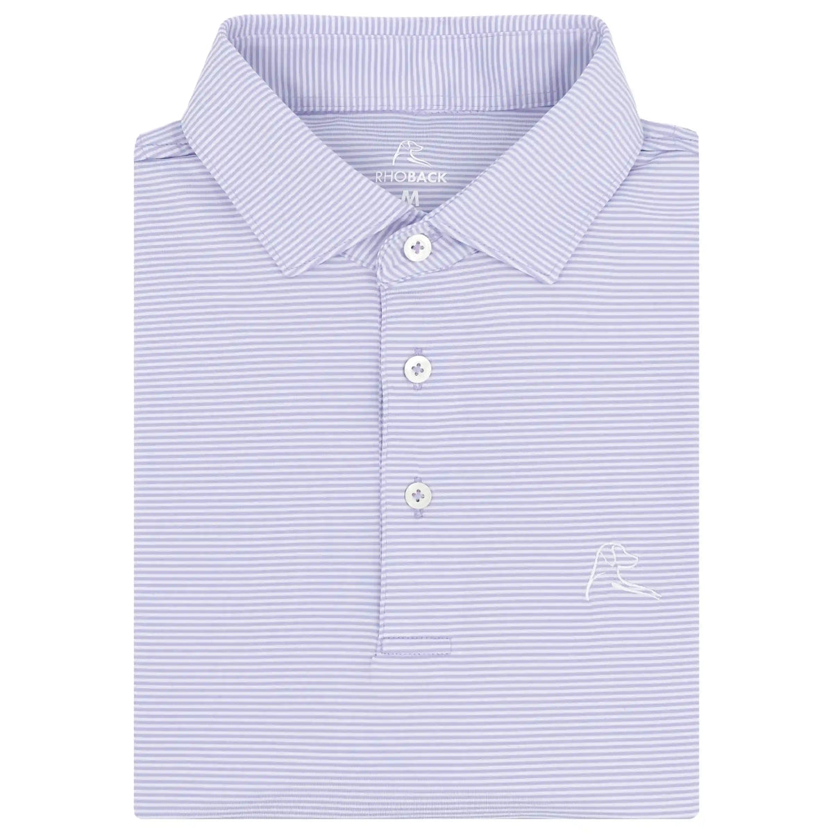 The Crispy Stripe | Performance Polo | The Crispy Stripe - Lavender/White