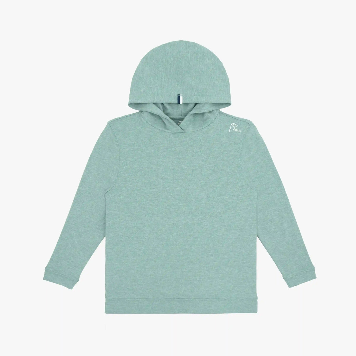 Youth Hesi Performance Hoodie | Heather - Bullfrog Green/Antigua Green