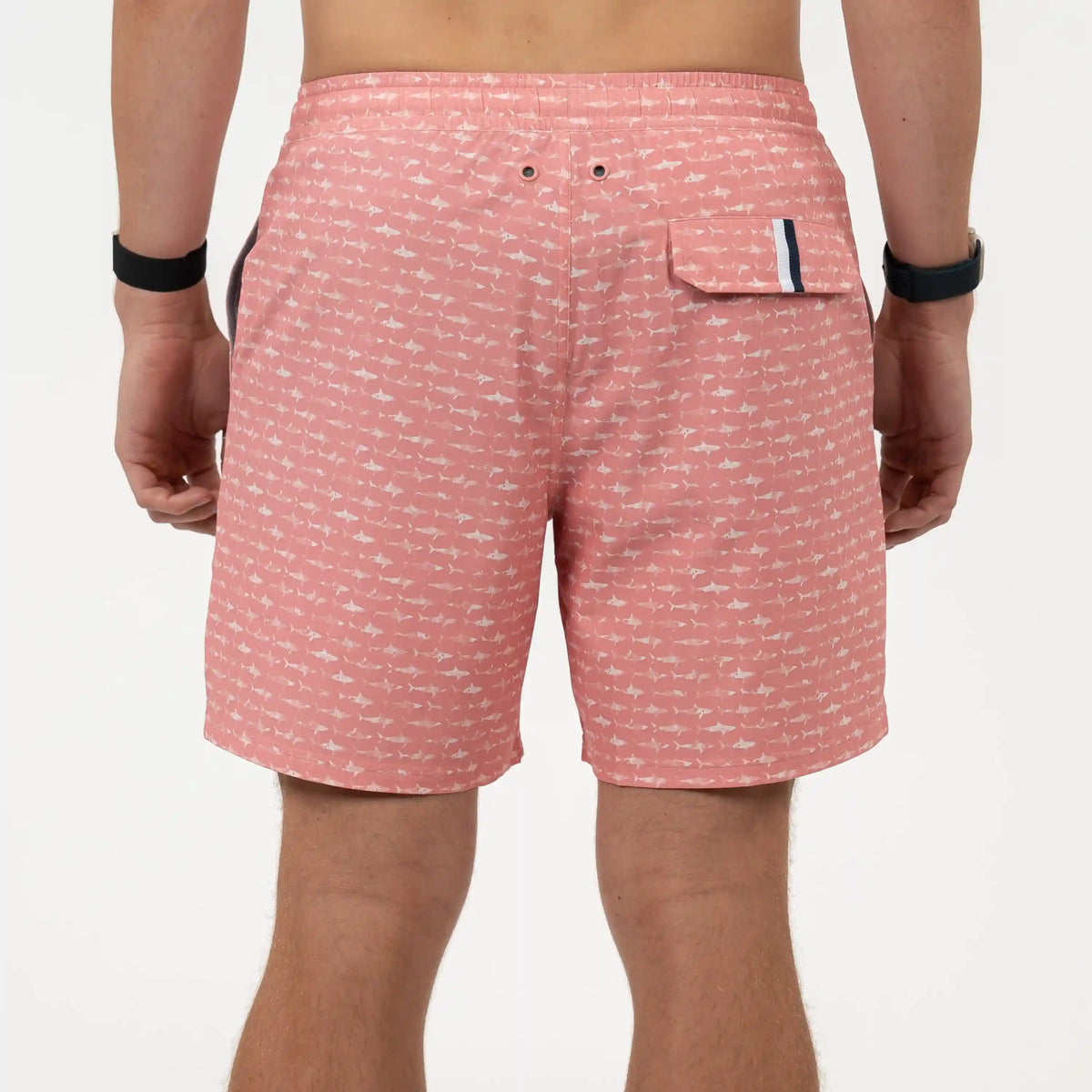Medley Swim Trunk | The Shark - Washed Red/White