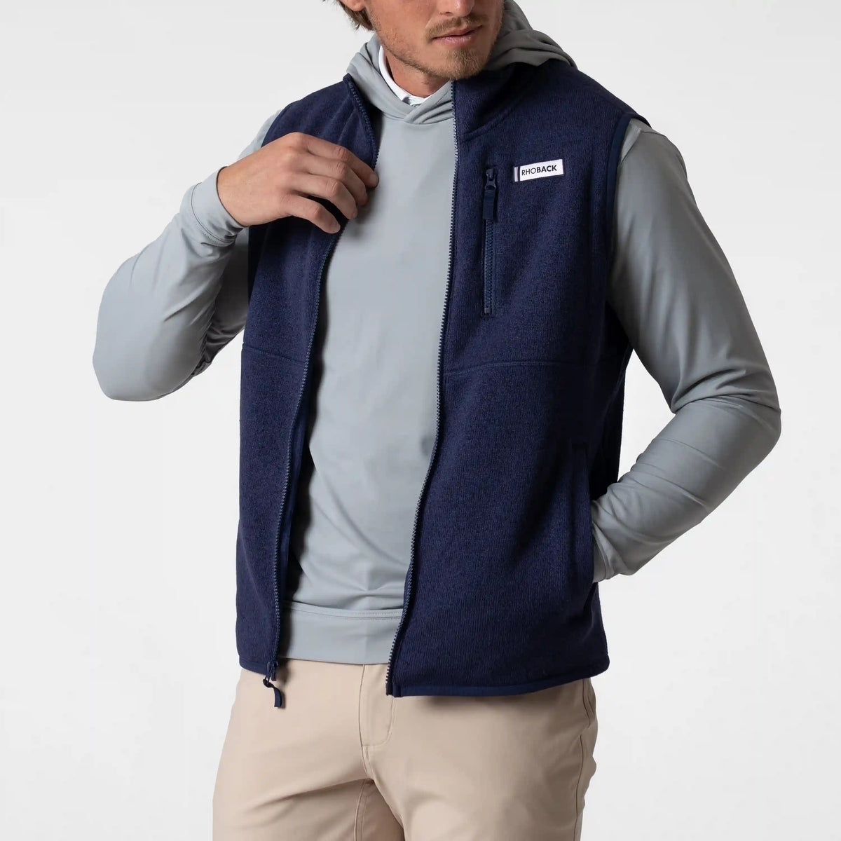 Peak Sweater Fleece Vest | Heather - Fleet Navy/Fleet Navy