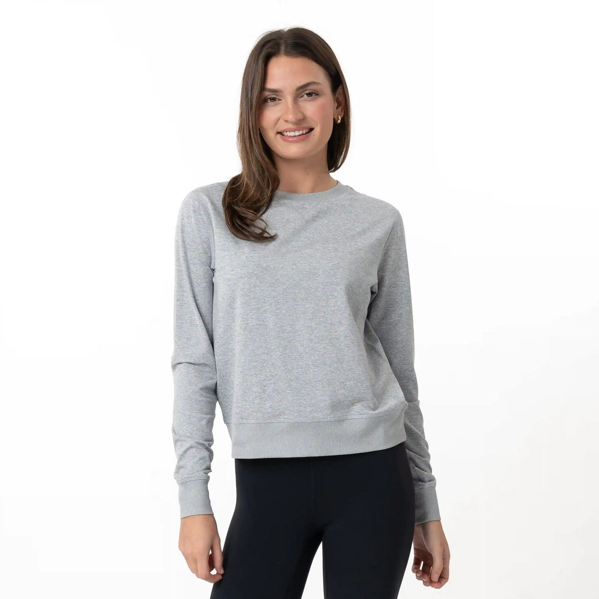 Swift Performance Crew | Heather - Stainless Steel/White