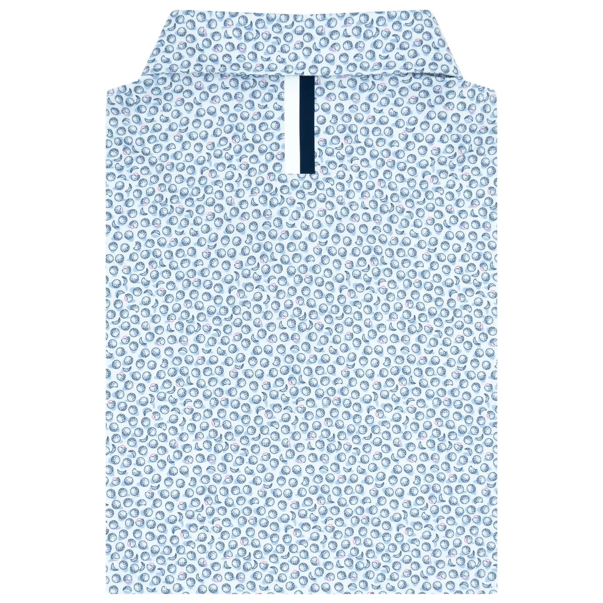 The Busted Ball | Performance Polo | The Busted Ball - White/Oxford Blue