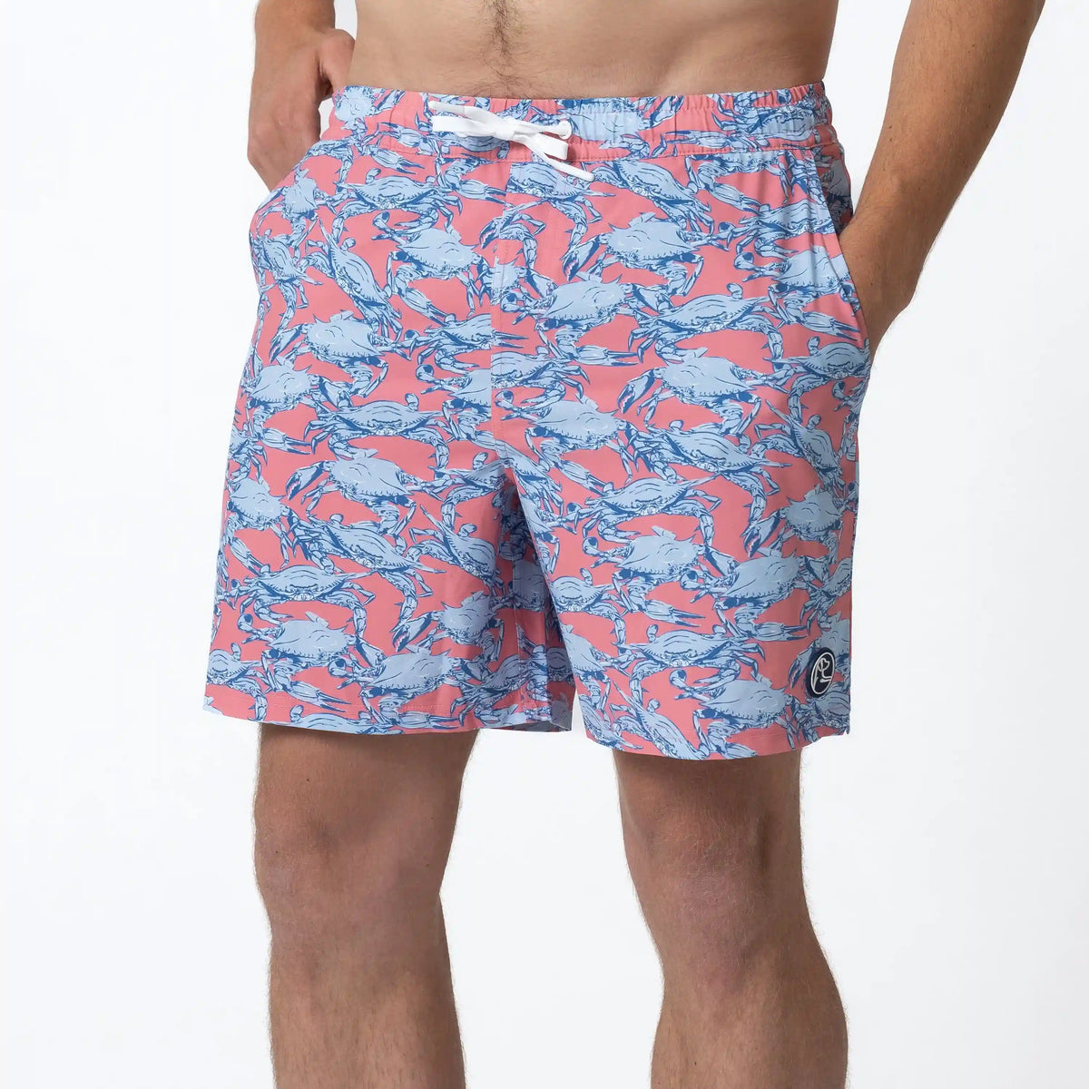 Medley Swim Trunk | The Claws - Washed Red/Baby Blue