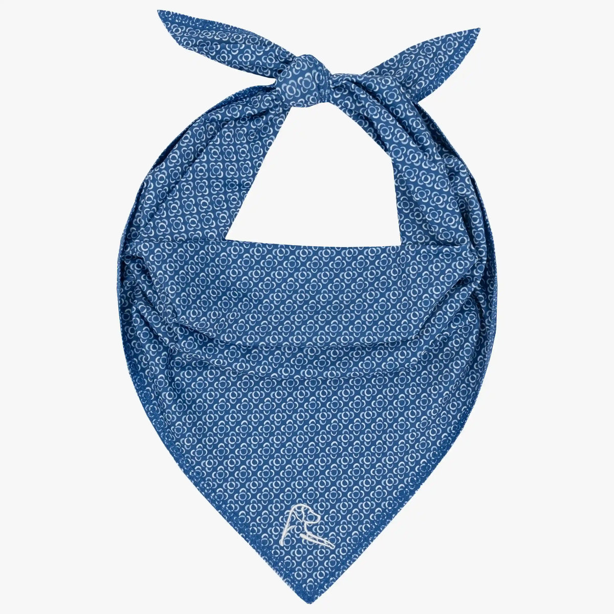 The Floral Lattice | Performance Bandana | The Floral Lattice - Short Stop Blue/White