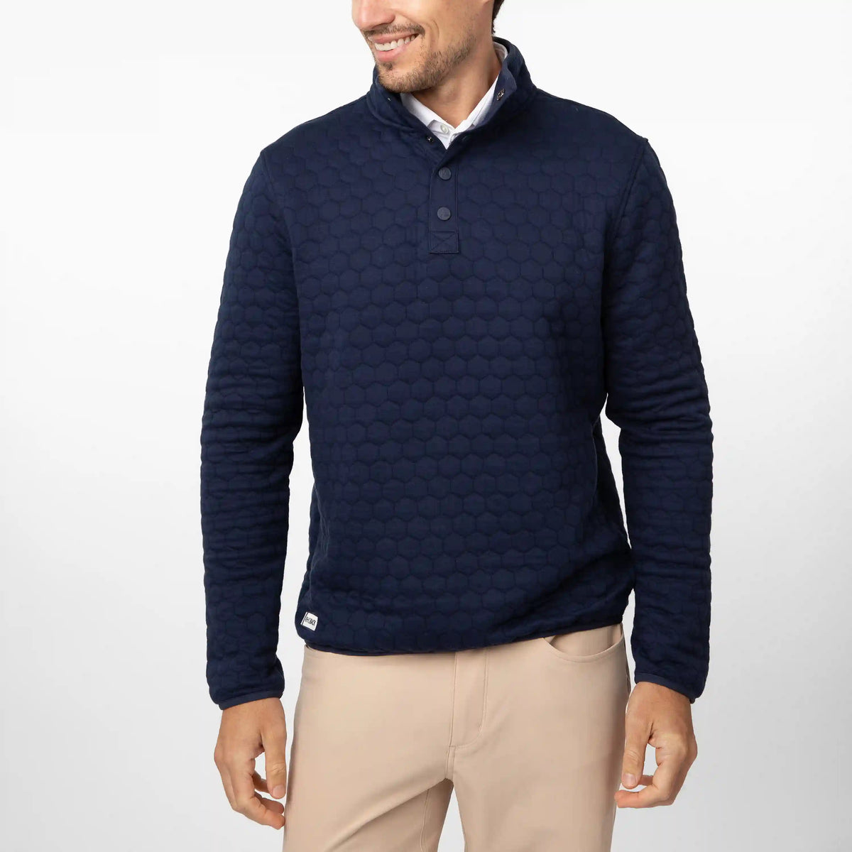 Hex Q-Snap Pullover | Solid - Fleet Navy