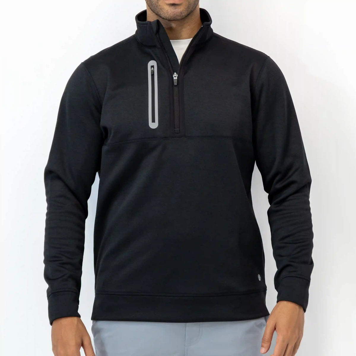 Knoll Performance Half-Zip | Heather - Midnight Black/Midnight Black