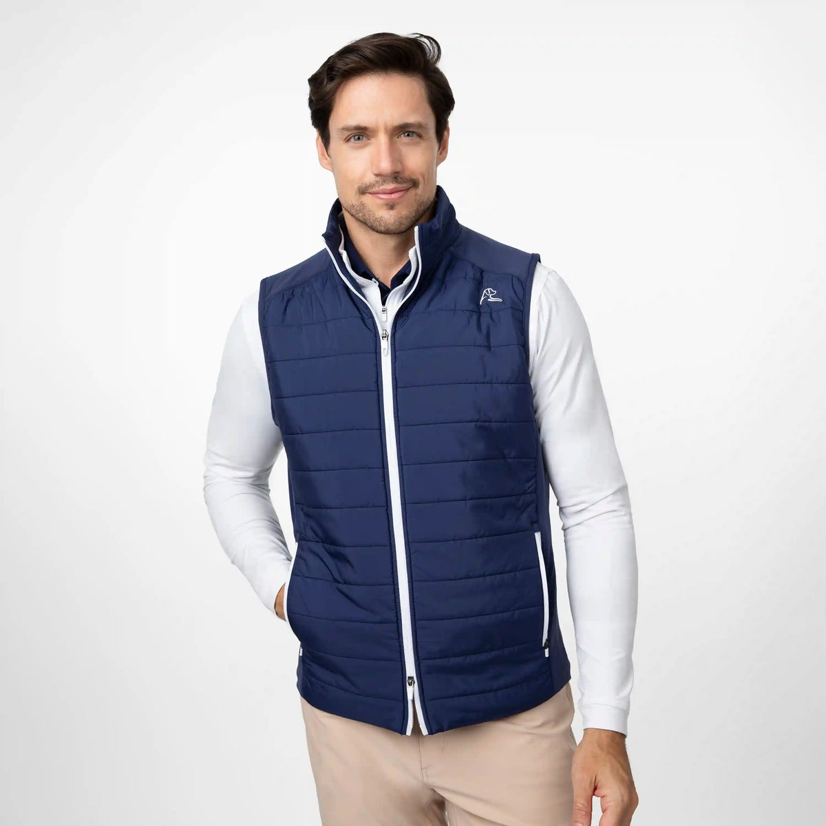 Fulton Performance Vest | Solid - Fleet Navy/White - USA
