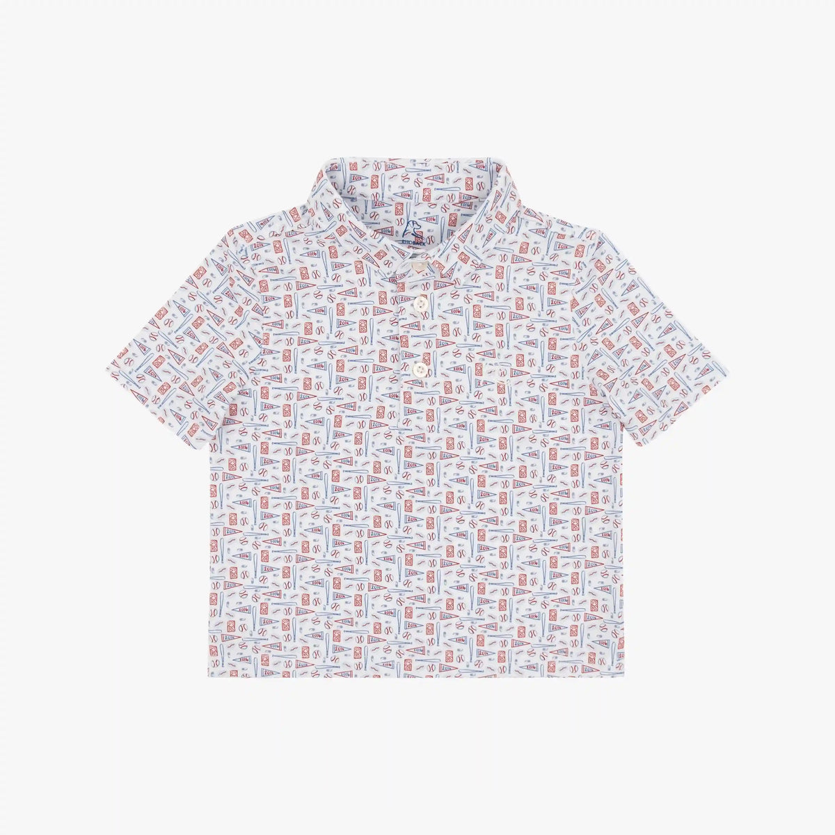 The Lil' Pennant Race | Performance Polo | The Pennant Race - White/Short Stop Blue - USA