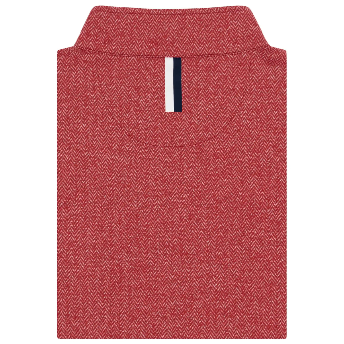 Herringbone Jacquard Performance Q-Zip | The Herringbone Jacquard - Cardinal Red/White