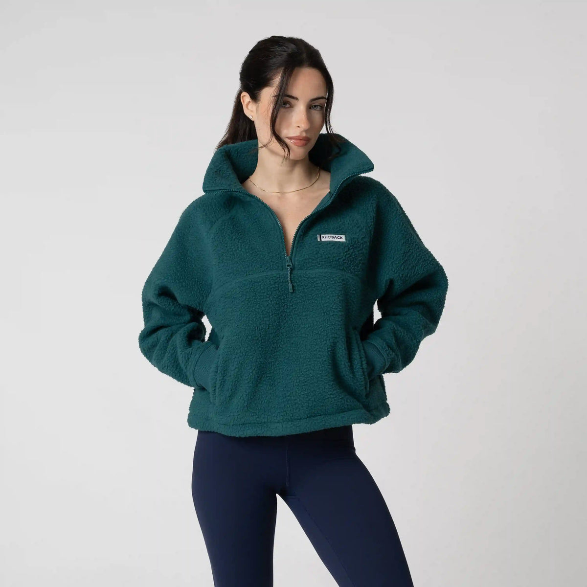 Rivanna Fleece Pullover | Solid - Midnight Green