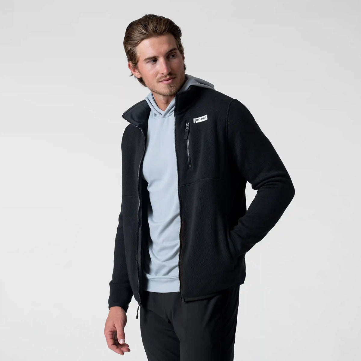 Peak Sweater Fleece Jacket | Solid - Midnight Black