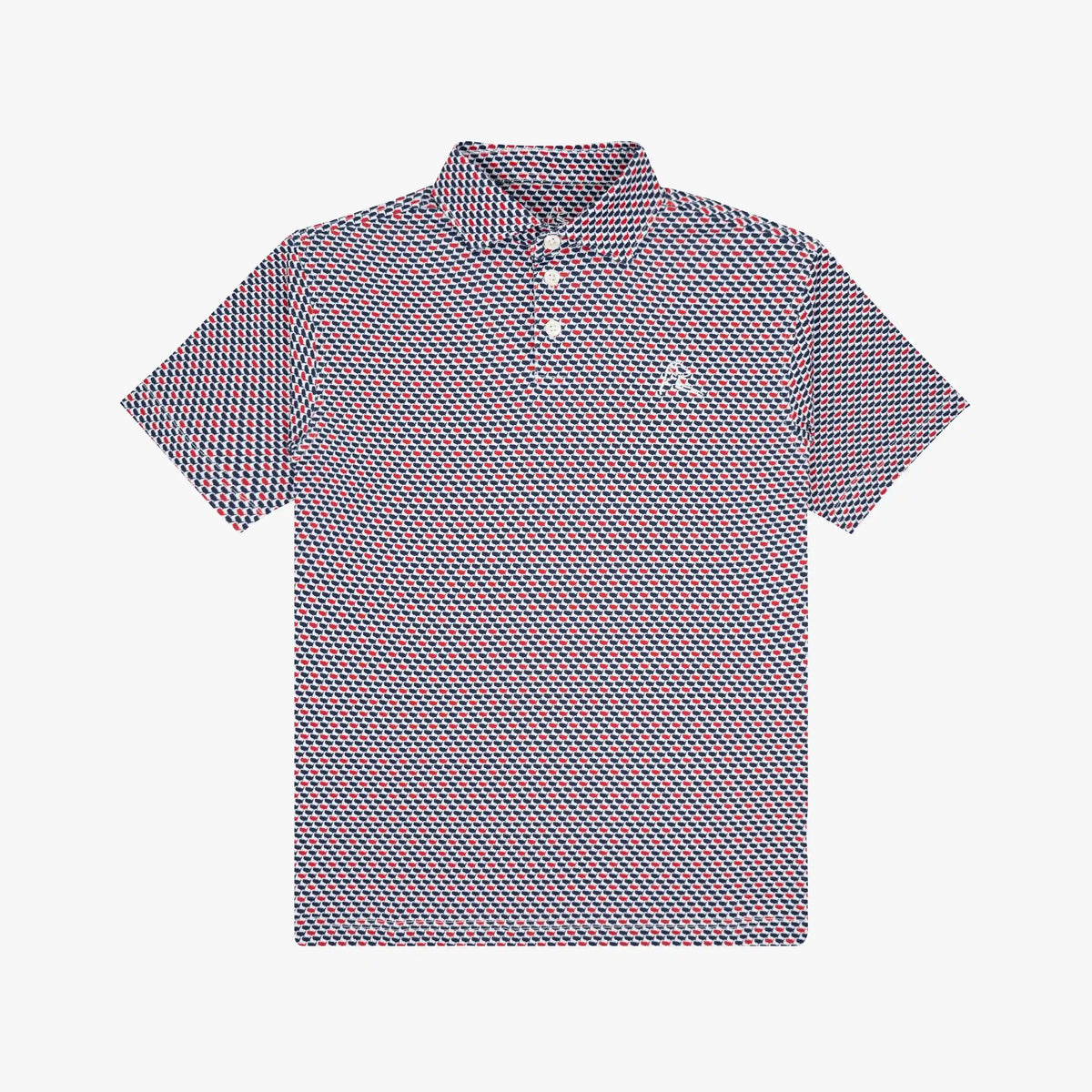 The Youth 1776 | Performance Polo | The 1776 - Admiral Navy/Classic Red - USA