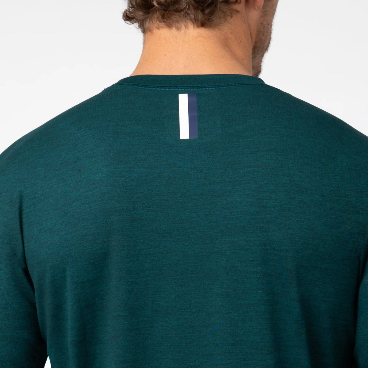 Tailwind Performance Long Sleeve Tee | Heather - Ponderosa Green/Midnight Green