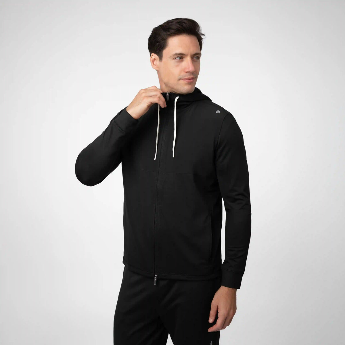 Sprint Full-Zip Hoodie | Heather - Midnight Black/Midnight Black