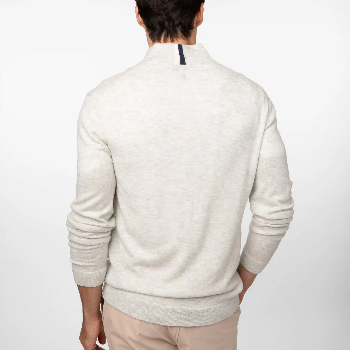 Hogan Q-Zip Sweater | Heather - Stainless Steel/Stainless Steel